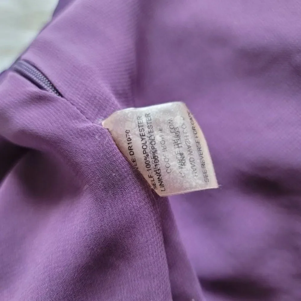 Sugarlips one-shoulder ruffled violet top size small